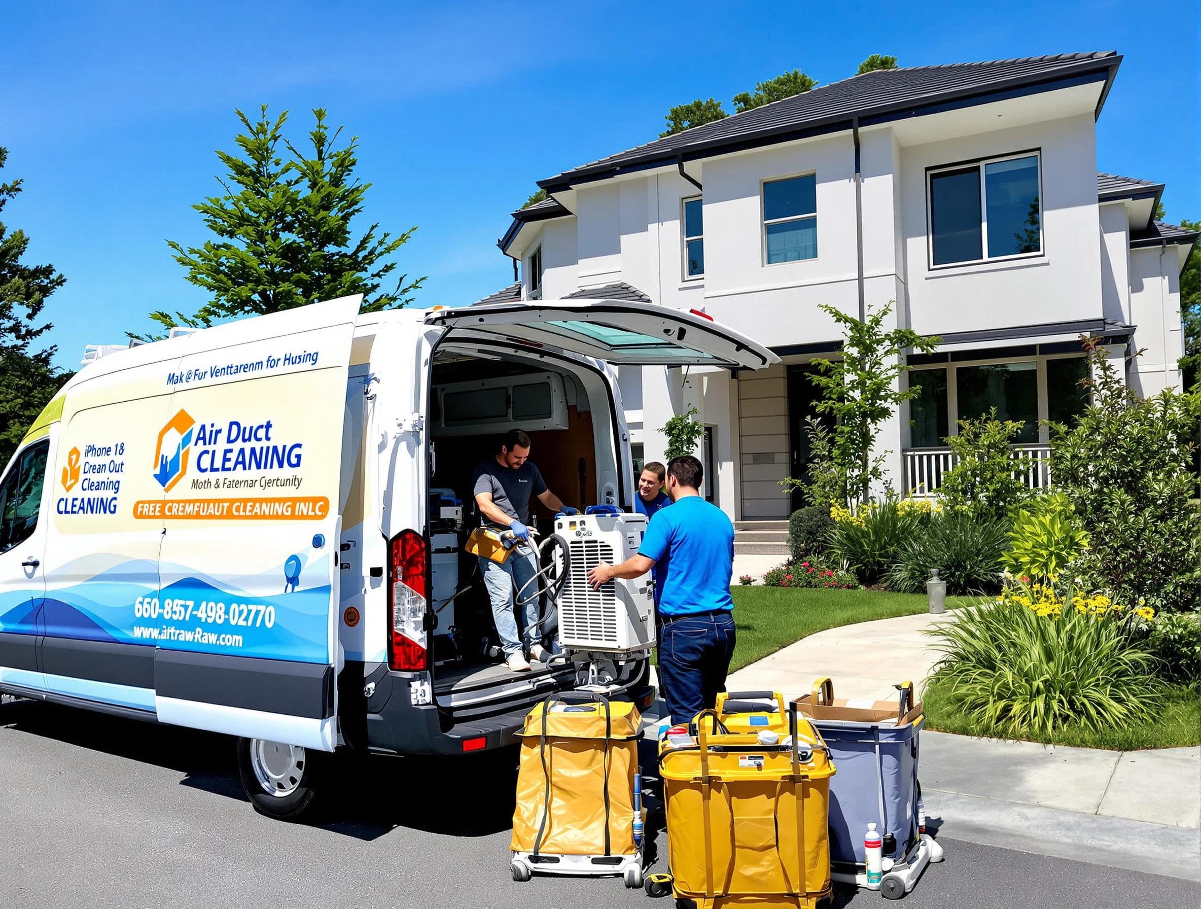 Arlington Air Duct Cleaning technician performing professional air duct cleaning in Arlington