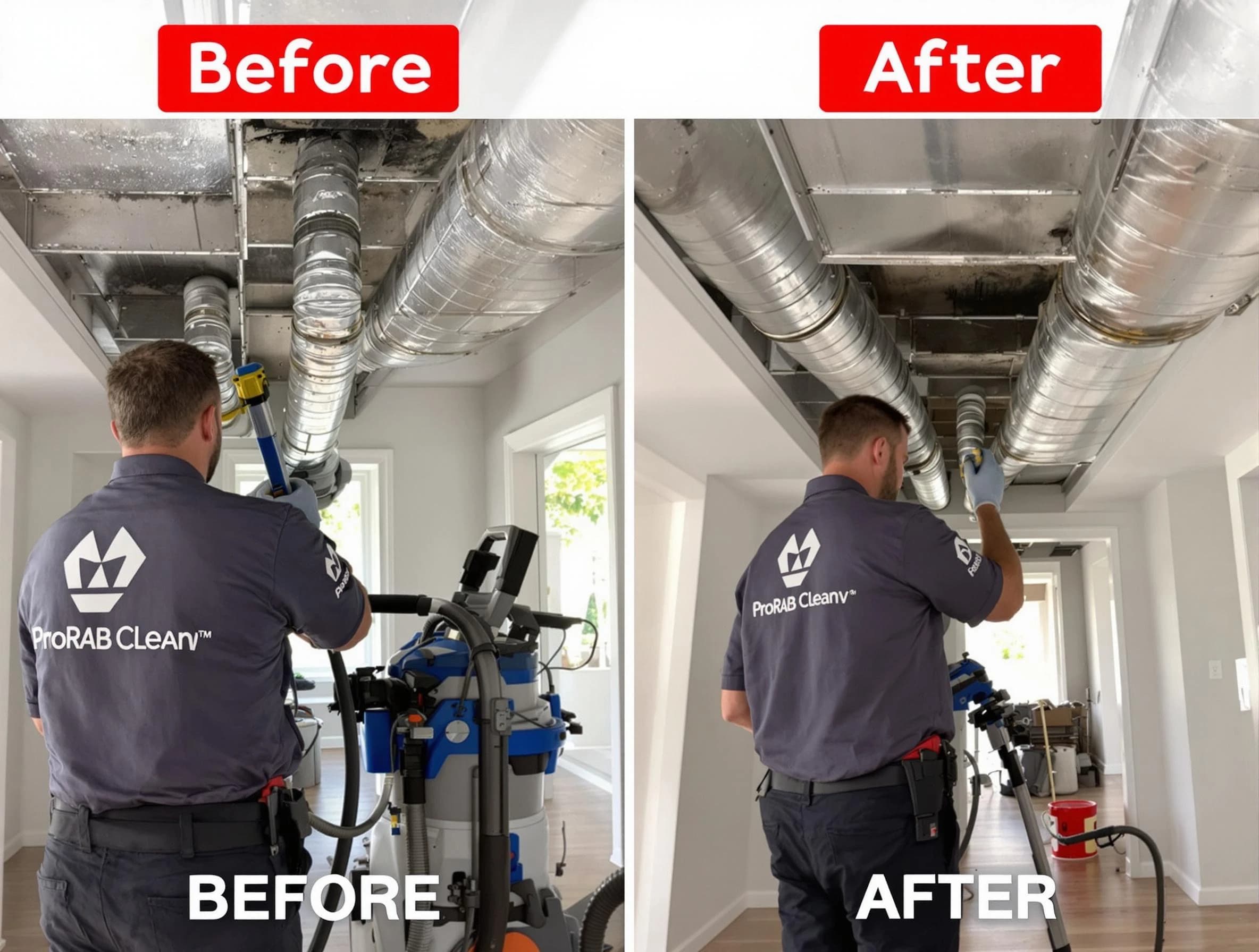 Arlington Air Duct Cleaning expert performing thorough residential duct cleaning in a Arlington home
