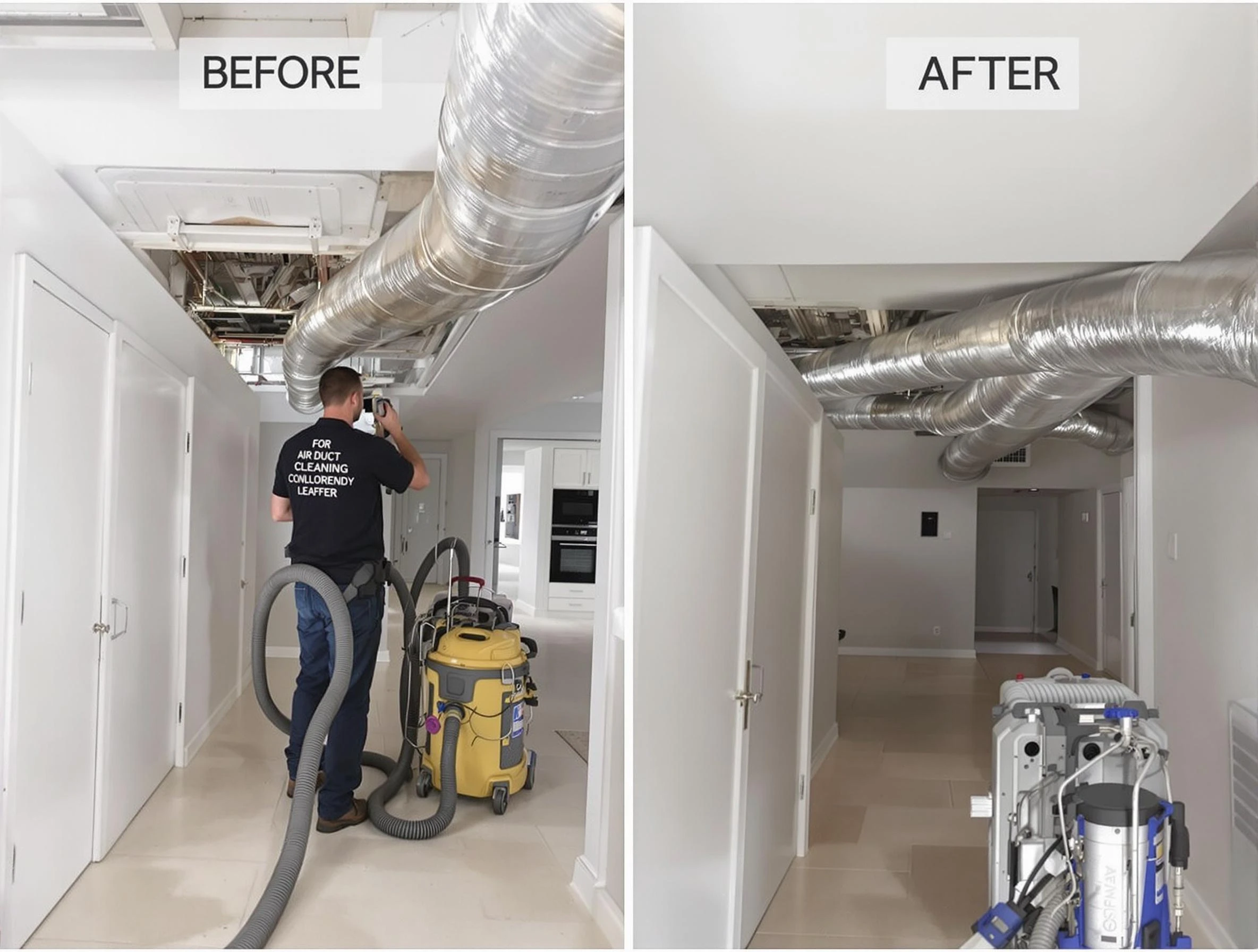 Arlington Air Duct Cleaning professional performing thorough air duct cleaning in Arlington
