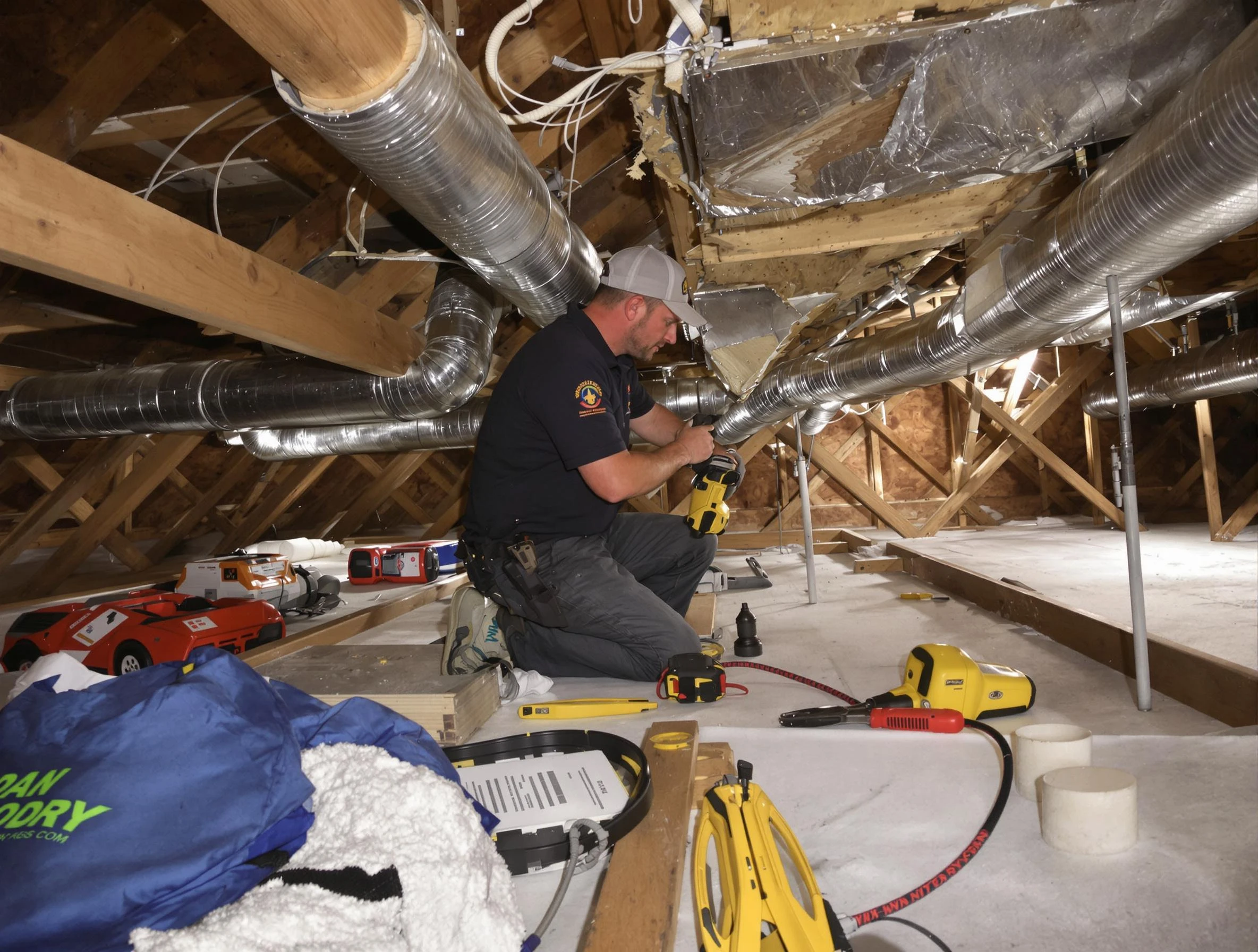 Professional air duct repair by Arlington Air Duct Cleaning in Arlington