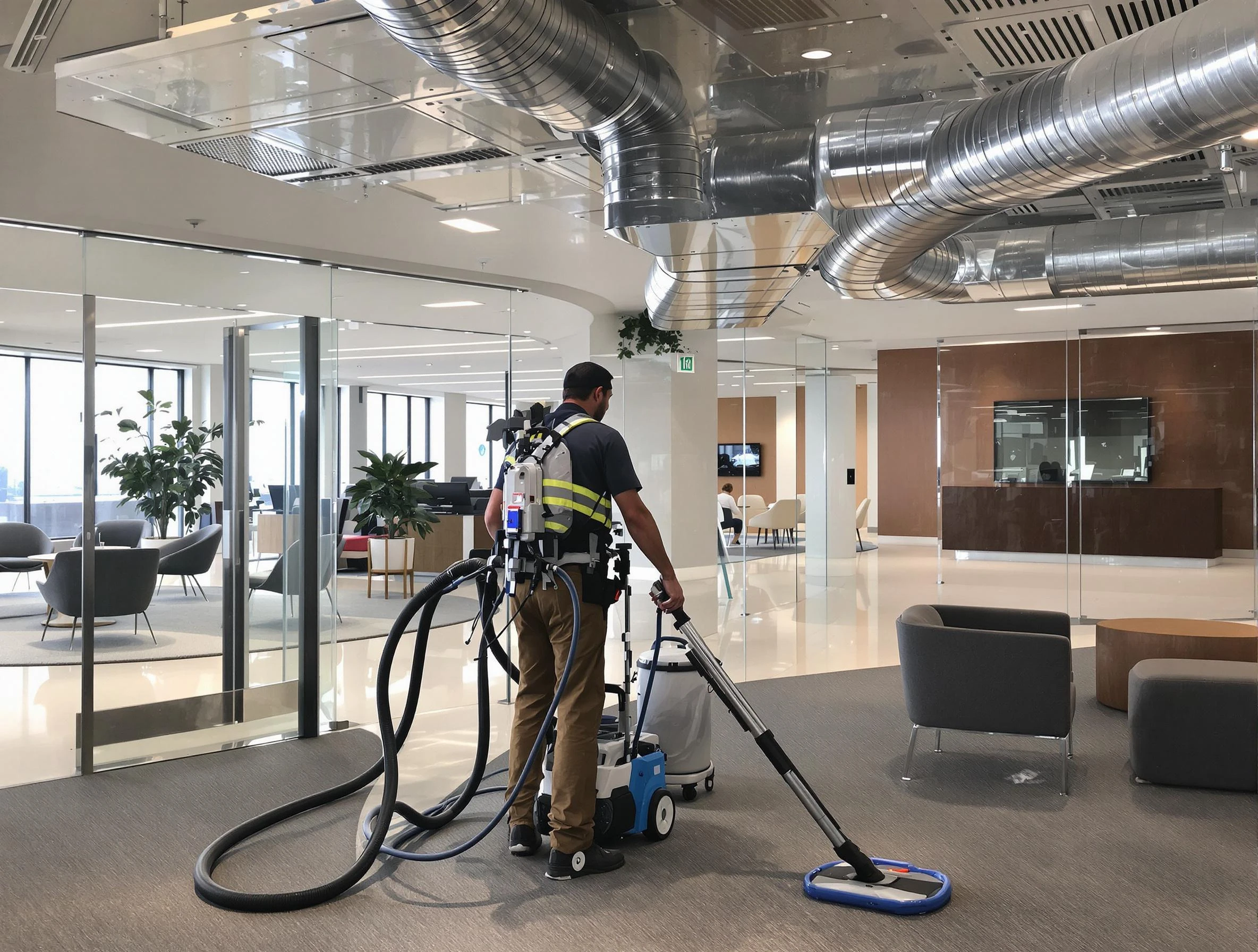 Commercial duct cleaning service by Arlington Air Duct Cleaning in Arlington