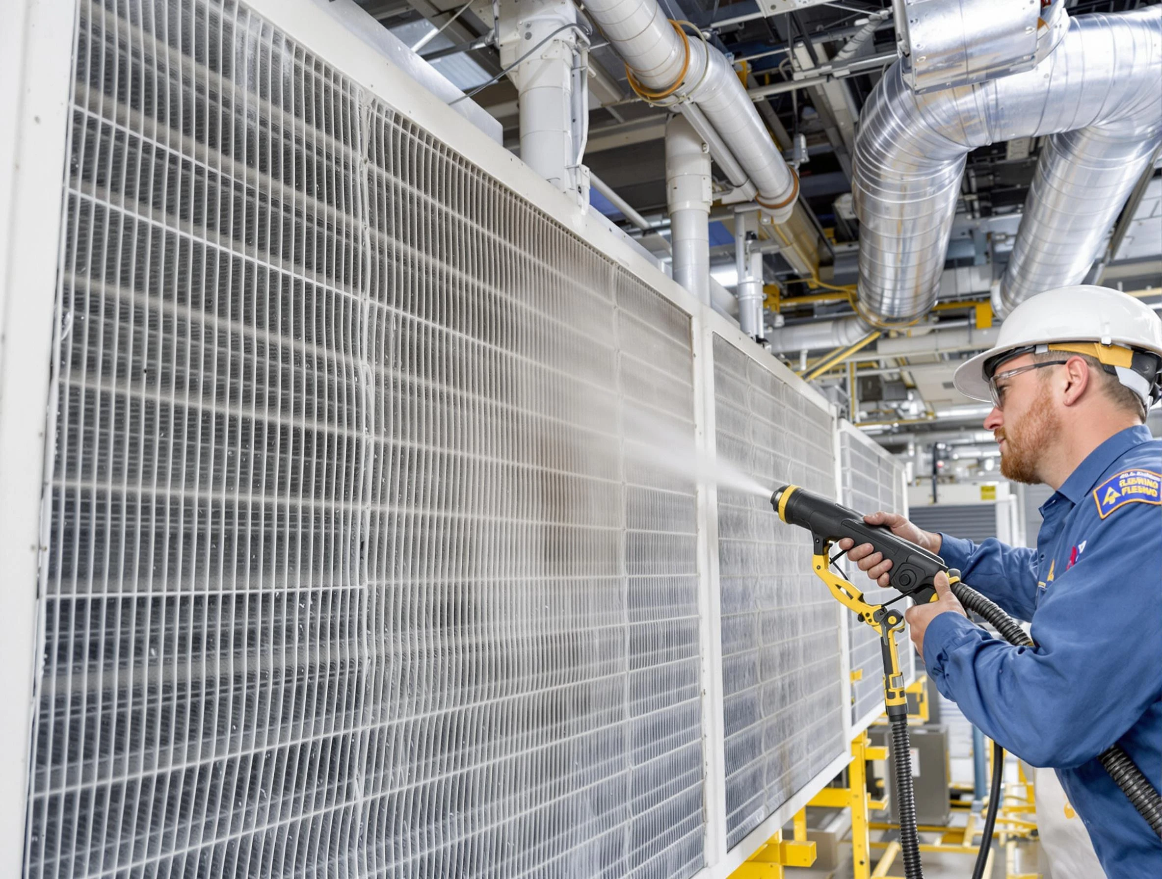 Professional commercial coil cleaning by Arlington Air Duct Cleaning in Arlington