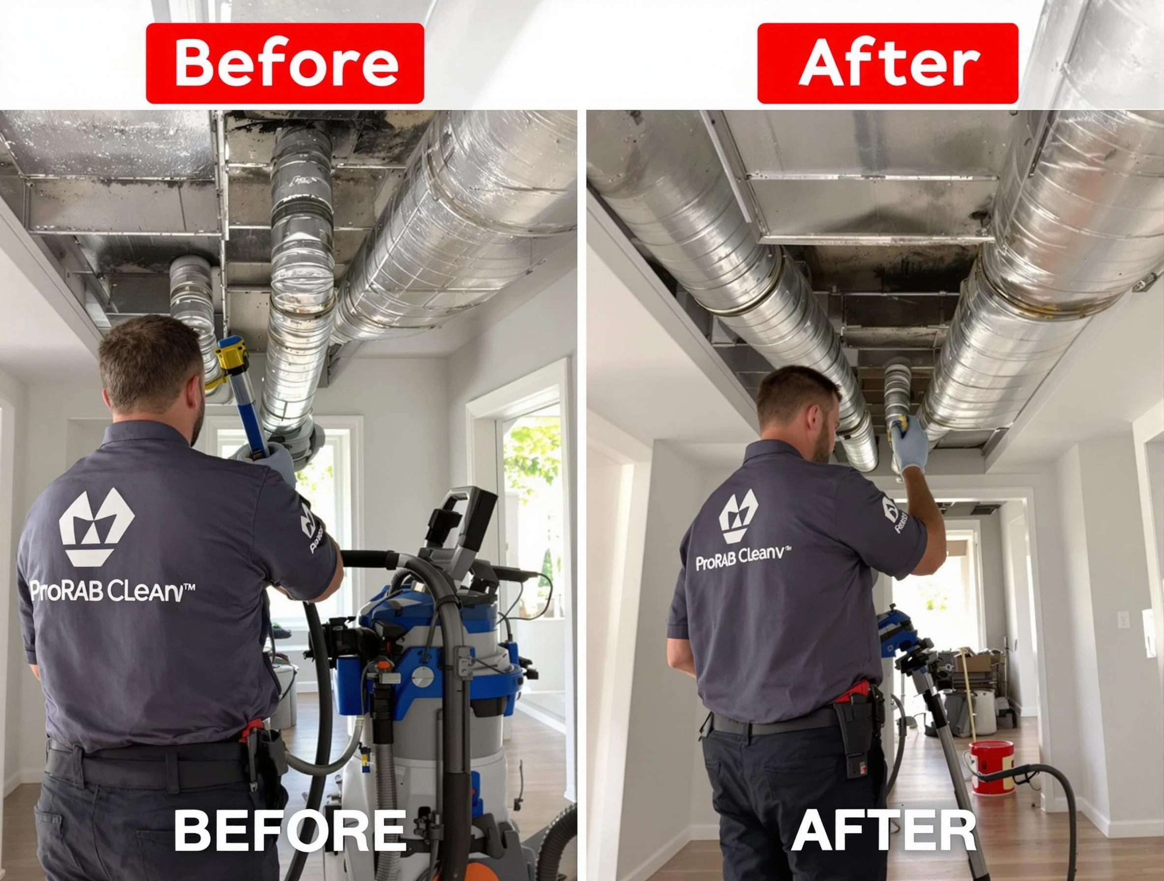 Arlington Air Duct Cleaning expert performing thorough residential duct cleaning in a Arlington home